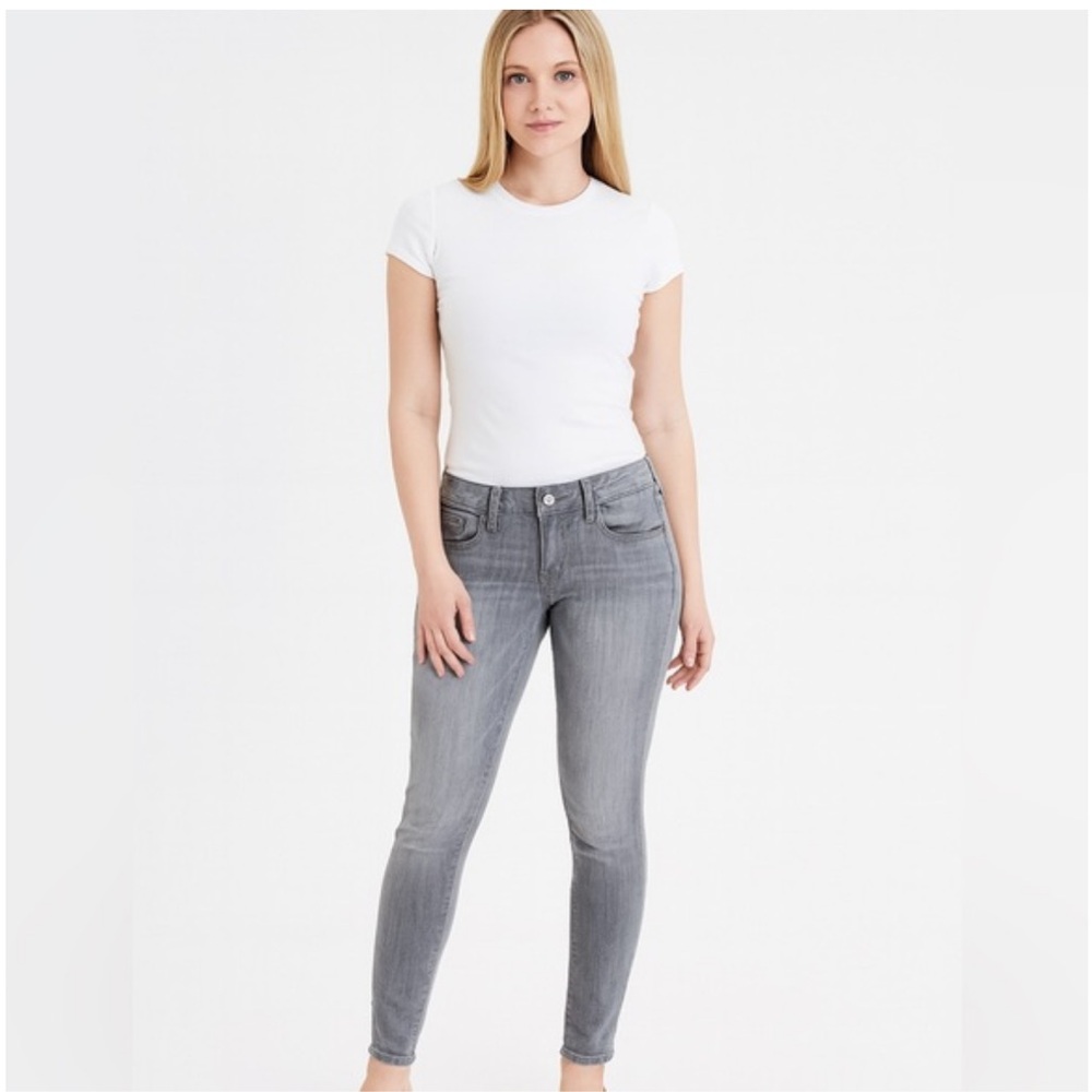 American Eagle AEO Denim Women's Gray Skinny Jeans Crop Size 4